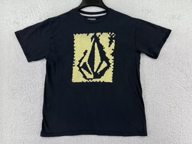 Volcom Shirt Boys Extra Large Black Stone Logo Short Sleeve Skate Surf Beach