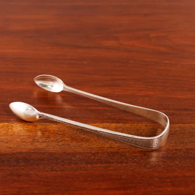 Joseph Mayer English Sterling Silver Sugar Or Ice Tongs Bright Cut Exeter 1862