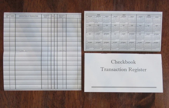 200 CHECKBOOK TRANSACTION Registers Calendar 2023 2024 2025 Check Book