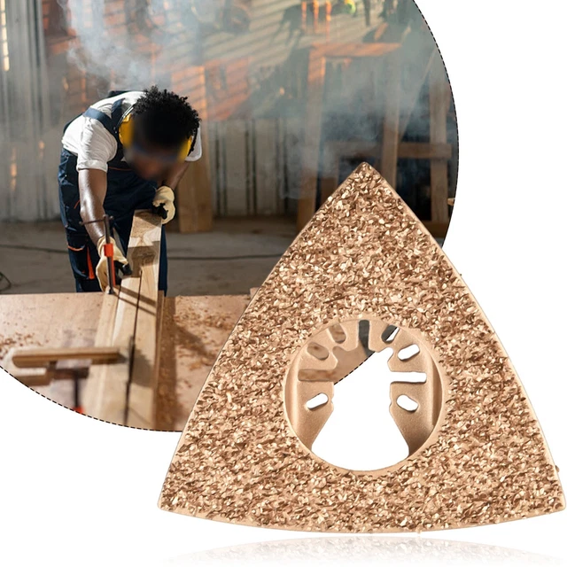 CNBTR 10-Pack Triangle Carbide Rasp Blades For Oscillating Tool - 80mm, Fits Fein, Dremel, Etc.