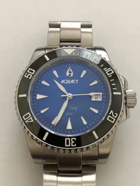 Aquacy 1769 Hei Matau 41mm Blue Dial Automatic Dive Watch ETA Swiss Movement