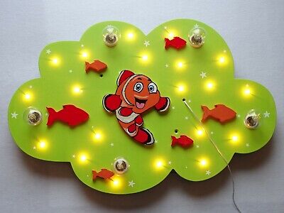 LED Dormitorio Infantil Lámpara de Techo " Finn Pescado" ; a Mano Y Individual