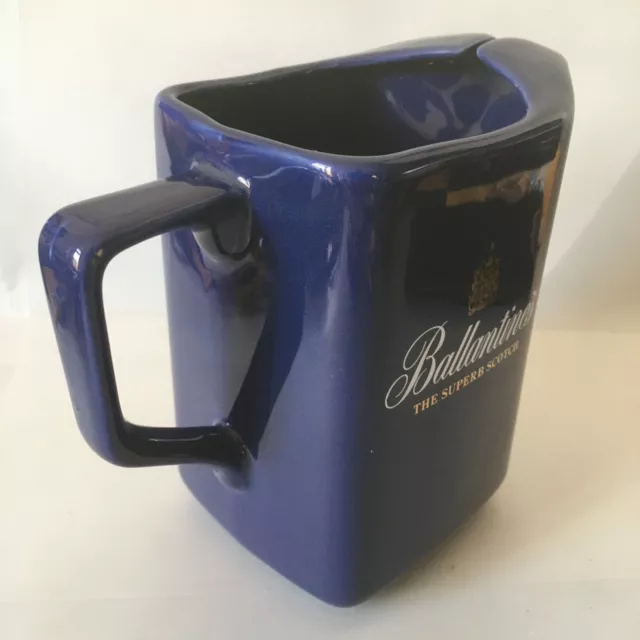 Ballantine's The Superb Scotch Whisky Water Ceramic Blue Jug Seton Pottery UK 2