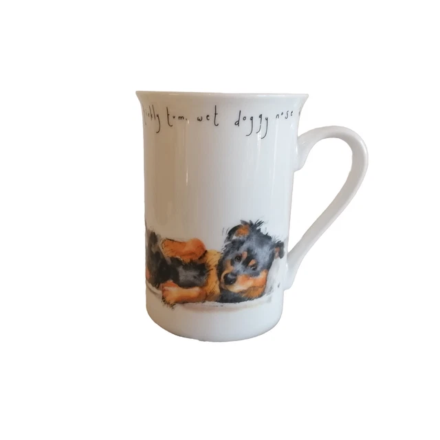 Die Leonardo Collection feiner Knochen China niedlicher Hundetasse Waggle Tail Woof Grrr Woof