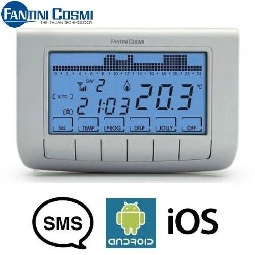 Cronotermostato Ch140 Gsm2 Fantini Cosmi Programazione Settimanale Con Sms
