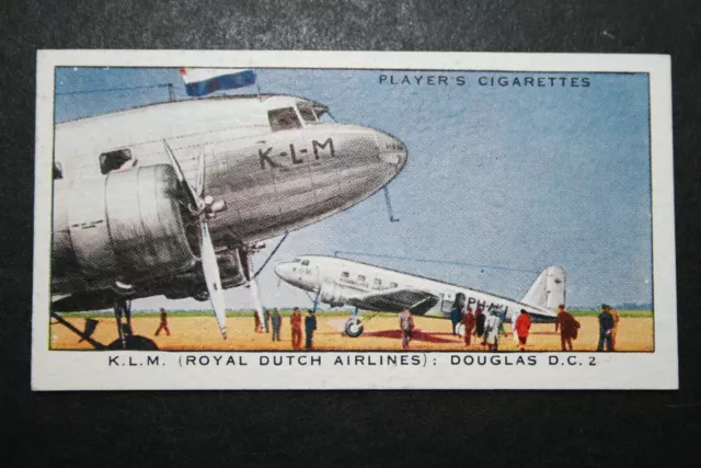 KLM   Douglas DC2    Vintage 1930's Illustrated Card  TC31M 2