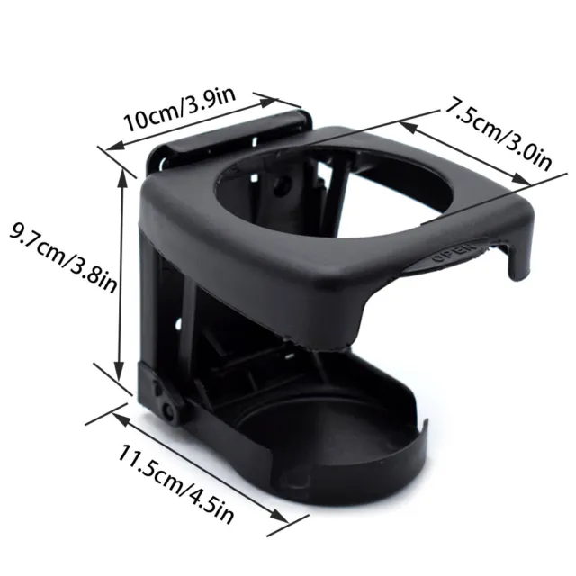 2X Car Drink Cup Bottle Holder Stand Mount Auto Folding Beverage Universal Black 2