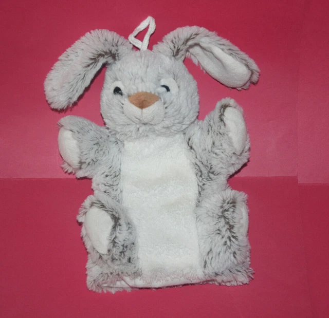 Rodadou Roda Doudou Peluche Lapin Marionnette Blanc Beige Marron Chine Etat Neuf