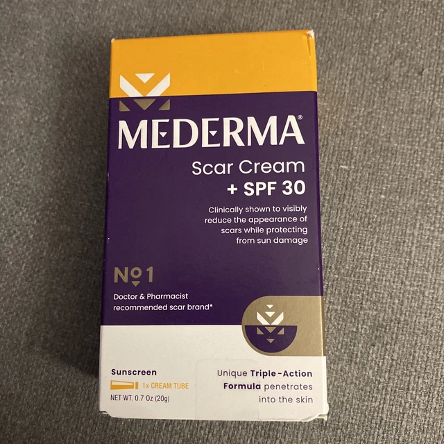Nueva crema para cicatrices Mederma + SPF30-0,7 oz. Tubo con caducidad:09/2023+