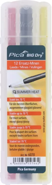 Pica BIG Dry Baumarker Ersatzminen Spezialminen "Summer Heat" 12 tlg. Minenset