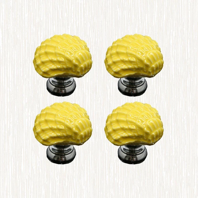4 Pcs Ceramic Drawer Knobs Dresser Drawer Pulls Cabinet Drawer Pulls Pumpkin 3