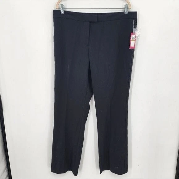 NWT Vince Camuto Black Straight Leg Womens 14 High Waisted Formal Dress Pants
