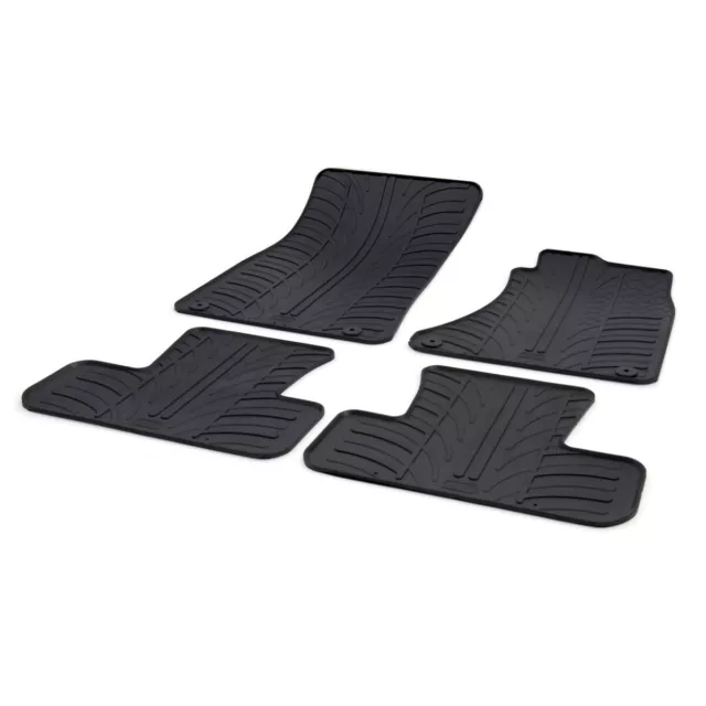 Gledring Tailored Rubber Floor Mats to fit Audi Q5 08-17 Black Moulded Set of 4