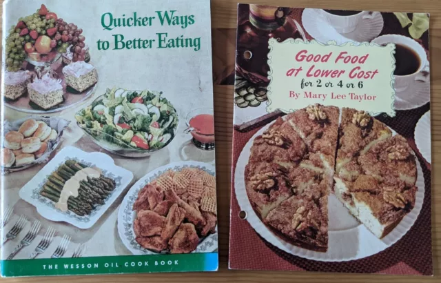 1940s Pet Milk Good Food Lower Cost & 1955 Wesson Quicker Way Better Eating