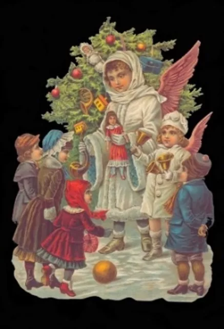 vintage style Die Cut Christmas Angel For Scrapbooking Scrapbook projects