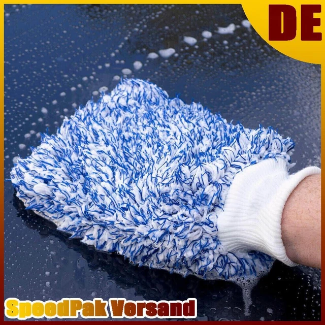 DE Guanti Pulizia Auto Ispessiti Auto Spazzola Guanti Pile Corallo Uso per Lavaggio Auto