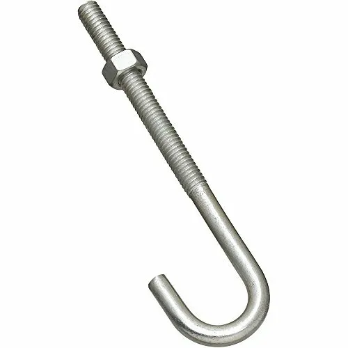 Bolt J-Hook 5/16X5In Zinc