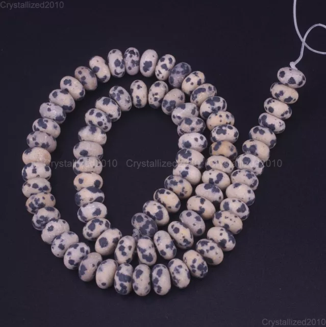 Matte Natural Gemstones Rondelle Spacer Loose Beads 4mm x 6mm 5mm x 8mm 15.5”