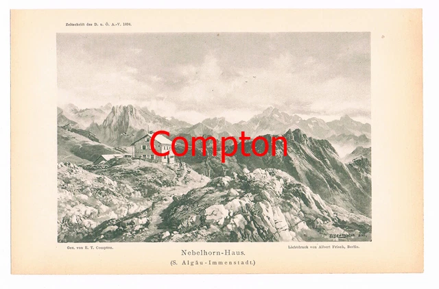 d101 102 E.T.Compton Nebelhornhaus Edmund Probst Haus Lichtdruck 1894 !!