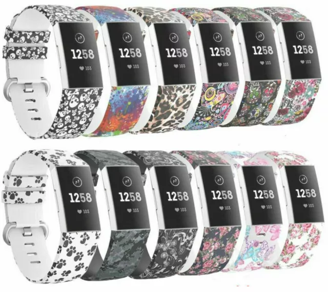 Strap Band for Fitbit Charge 3 Pattern Replacement Wrist Wristband Bracelet