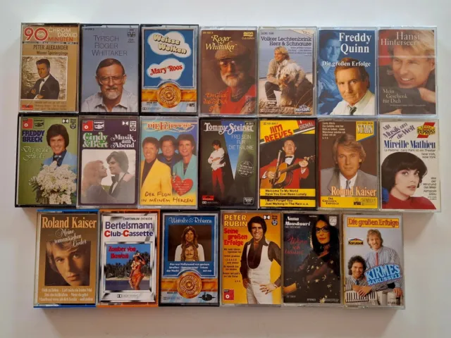 Auktion Hits 1980-2000 Musik-Sammung 22 Profi-Kauf-Cassetten Industriecassetten