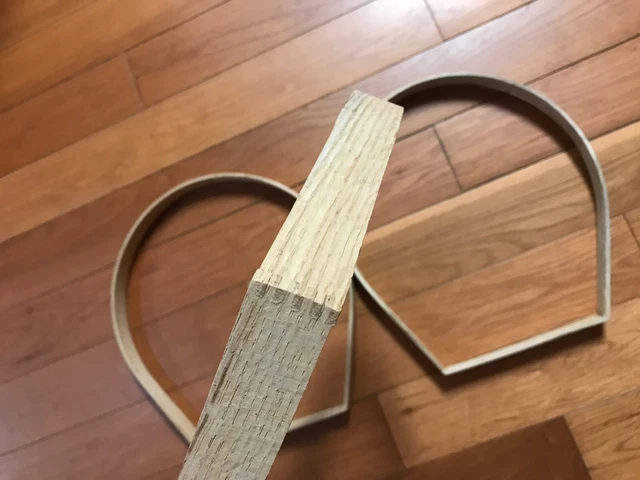 "Lote de 3 marcos de 3 asas cestas de roble natural de 1 1/8" 2