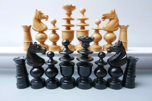 REGENCE Vintage jeu d'échecs regency chess set 1930/50 sans échiquier King 75 mm