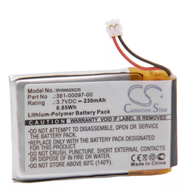 Akku Batterie 230mAh Li-Po für GARMIN 361-00097-00