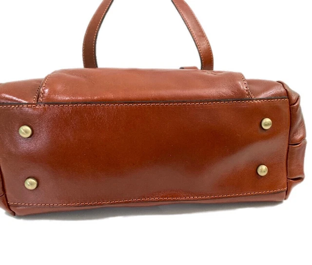 NWT Patricia Nash WAVERLEY Vintage Veg Tan Smooth Leather Shoulder Bag $299 8