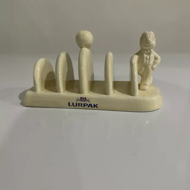 LURPAK Cream Toast Rack Douglas Figurine Ceramic 1990's Danish Vintage