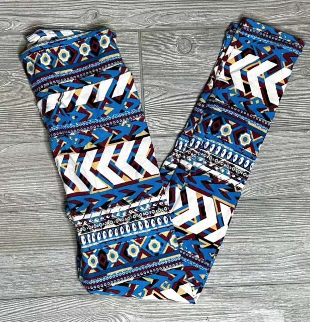 NEW Vintage LuLaRoe OS One Size Leggings Tribal Aztec Geometric Stripes