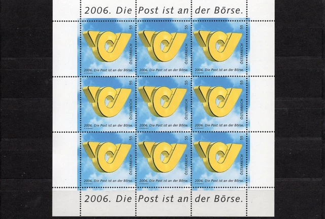 Österreich Kleinbogen aus  Jahr 2006 , Michel Nr.2600  postfrisch