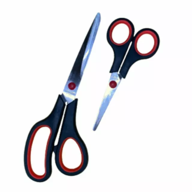 2 Multi Purpose Scissors Kitchen Household Craft Stainless Steel Paper Cut