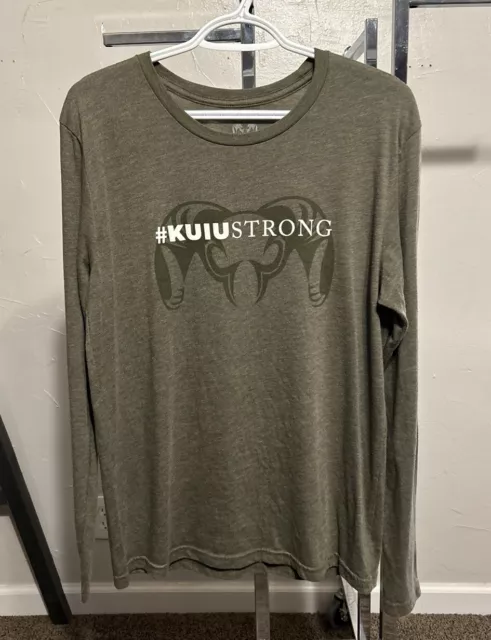 Kuiu Ultralight Hunting #KuiuStrong Men’s Green Longsleeve Shirt Size Medium