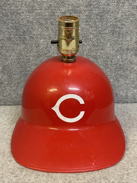 Vintage Rare - Cincinnati Reds Baseball Helmet Lamp (No Shade) Handmade Vintage Rare - Cincinnati Reds Baseball Helmet Lamp (No Shade) Handmade