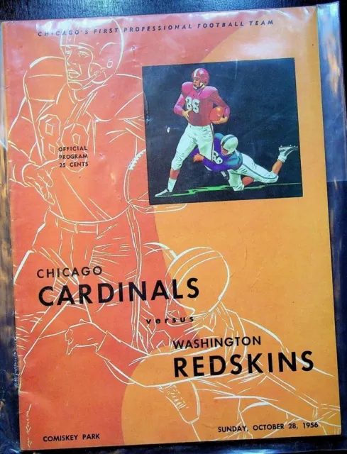 Chicago Cardinals vs Washington Redskins 1956 Pro football program