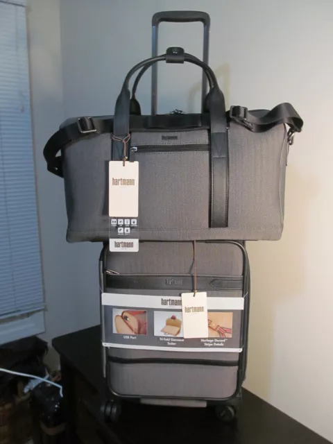 Hartmann Luggage Set, Ratio Unisex Global Carry On & Herringbone Duffle, TSA NWT