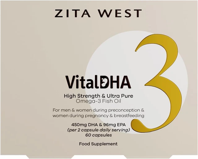 VITAL DHA WITH Omega 3 for Fertility, Pregnancy and Breastfeeding (60