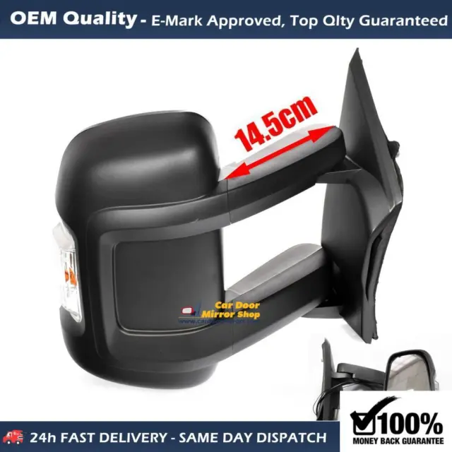 Fits Vauxhall Movano 2022-Onward Wing Mirror Electric (Medium Arm) Right Side