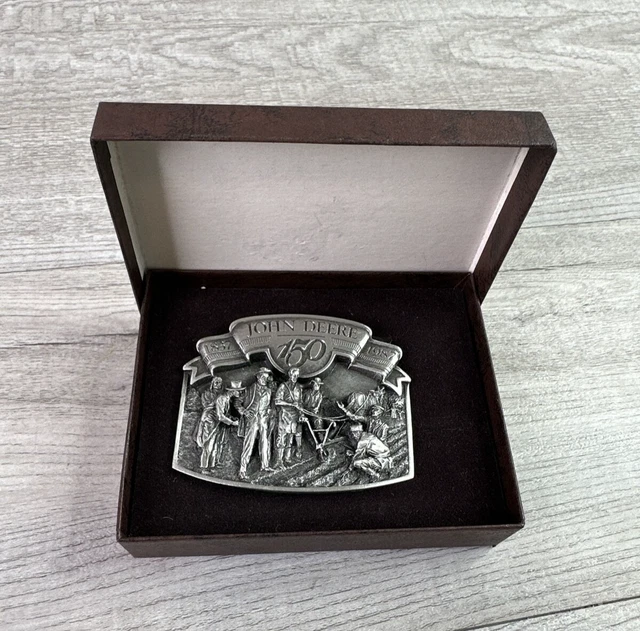 Vintage 1987 John Deere - 150th Anniversary Commemorative Belt Buckle #5768 NEW