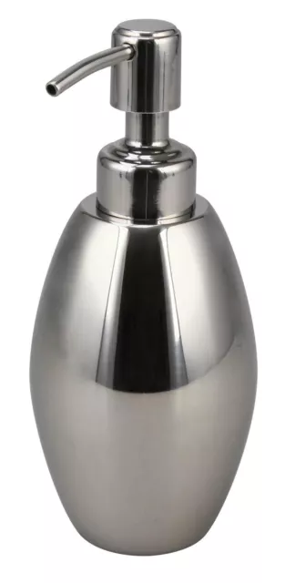 Dispenser di sapone in acciaio inox Dispenser ricaricabile da bagno Argento