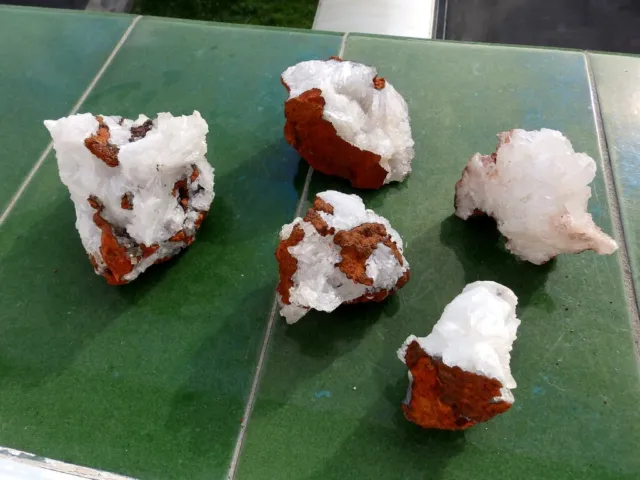 Minerales " Fabuloso Lote De 5 Hemimorfitas De Mina Ojuela De Mejico - 1A24  "