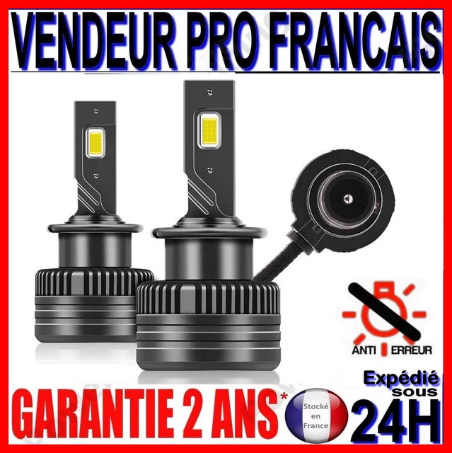 Ampoules LED H7 80W - 30000LM, 6500K Blanc, Anti-erreur Canbus, Taille Mini Plug & Play, Pack De 2