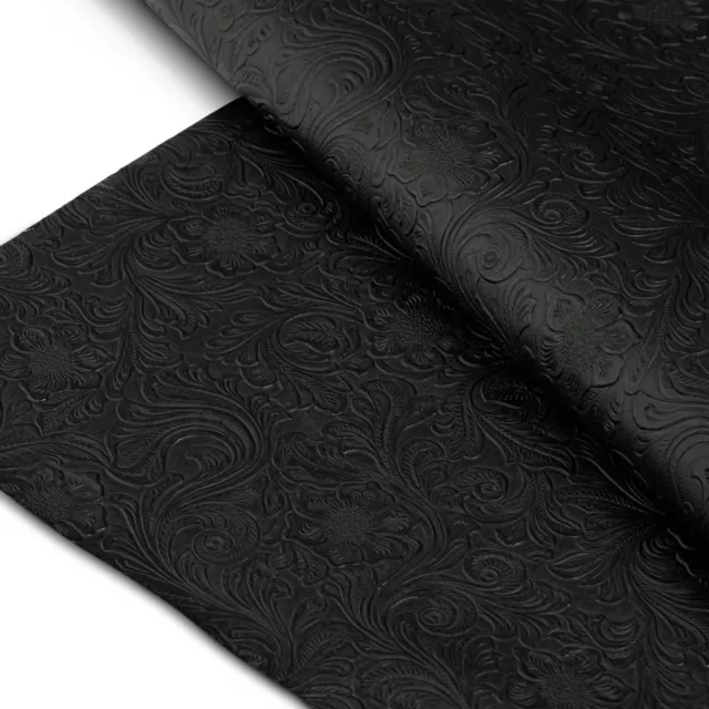 Tooled Faux Leather Western Embossed Vinyl - Fabric By The Yard