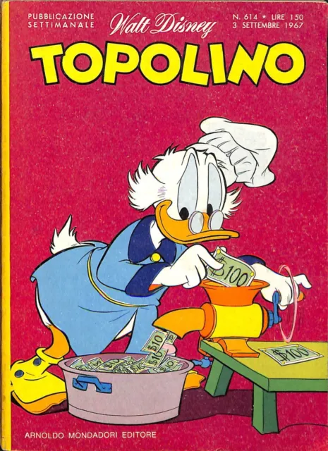 [568] TOPOLINO ed. Mondadori 1967 n. 614 stato Ottimo