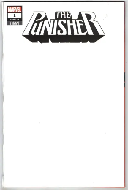 Punisher #1 Blank Sketch Variant Marvel 2018 Rosenberg VF/NM
