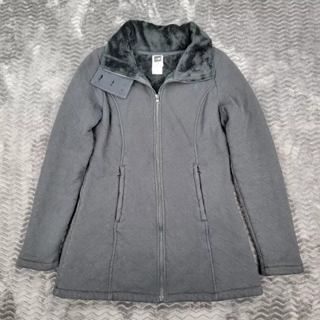 The North Face Caroluna Jacket Womens Medium Black Quilted Fleece Lined Outdoor 2