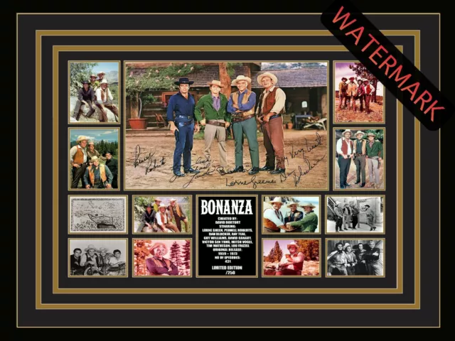 Bonanza Tv Show Cast Signed Limited Edition Signed & Framed Memorabilia