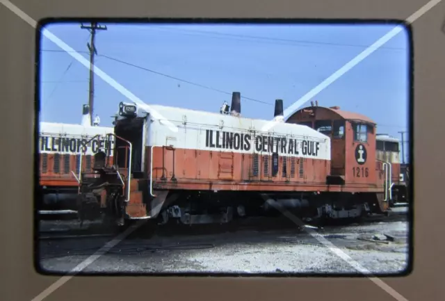 Original '79 Kodachrome Slide ICG Illinois Central Gulf  1216 SW7 Chicago   39Z8