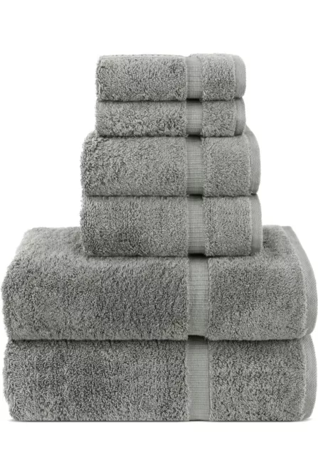Luxury Quality Premium Cotton 6-Piece Set, Towel Set 2 EA Bath , Hand, Washcloth